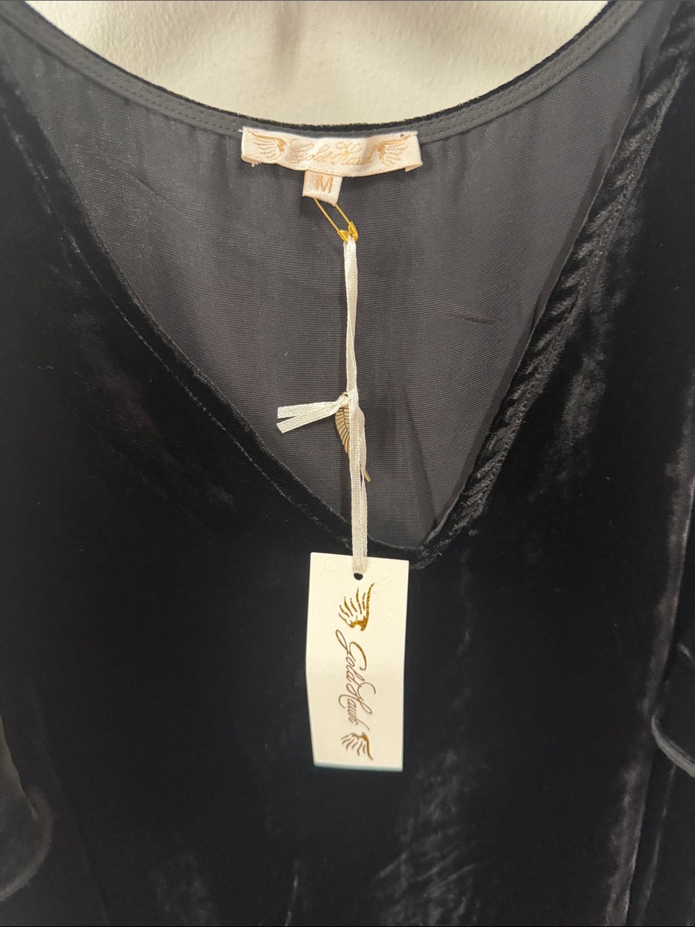 Gold Hawk Cold Shoulder Ruffled Top - Picture 2 of 4